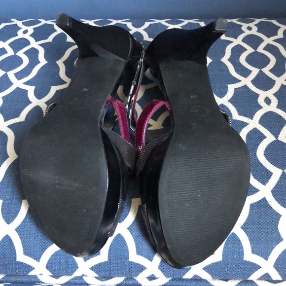 G by Guess Purple & zebra striped high heel Size 9 - Picture 3 of 3